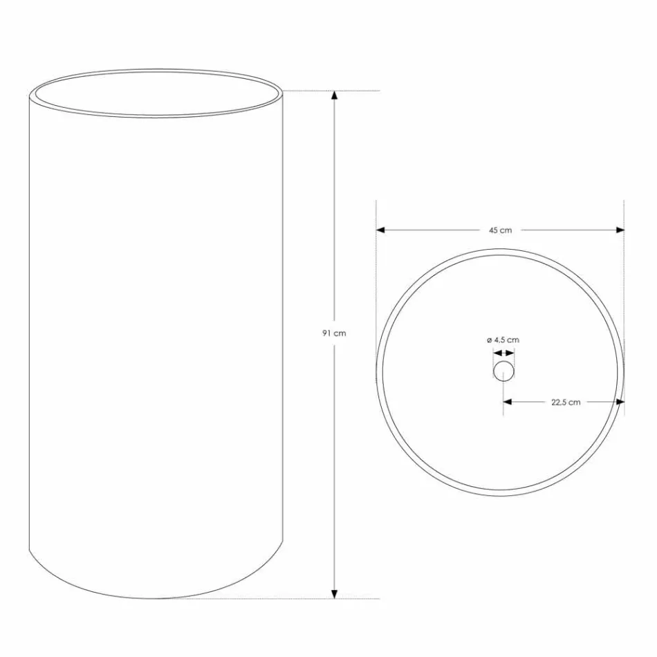 Lavoar de baie independent în rășină albă cu formă cilindrică - Libertine Viadurini