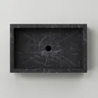 Lavoar de baie din gresie portelanata cu efect de marmura Made in Italy - Ludmilla Viadurini