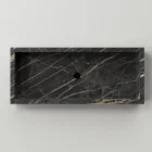 Lavoar de baie din gresie portelanata cu efect de marmura Made in Italy - Ludmilla Viadurini