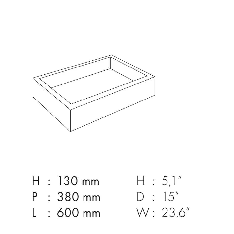 Lavoar de baie din gresie portelanata cu efect de marmura Made in Italy - Ludmilla Viadurini
