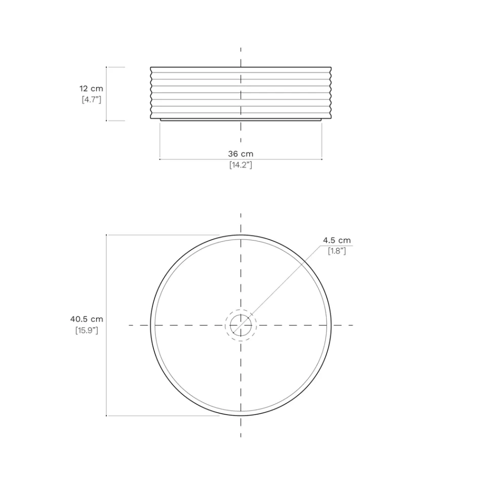 Chiuvetă de baie din gresie porțelanată turnată manual Made in Italy - Darts Viadurini
