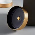 Chiuvetă de baie din gresie porțelanată turnată manual Made in Italy - Darts Viadurini