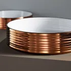 Chiuvetă de baie din gresie porțelanată turnată manual Made in Italy - Darts Viadurini