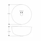 Lavoar rotund de blat din alamă cromată cu ciocan - diamant Viadurini