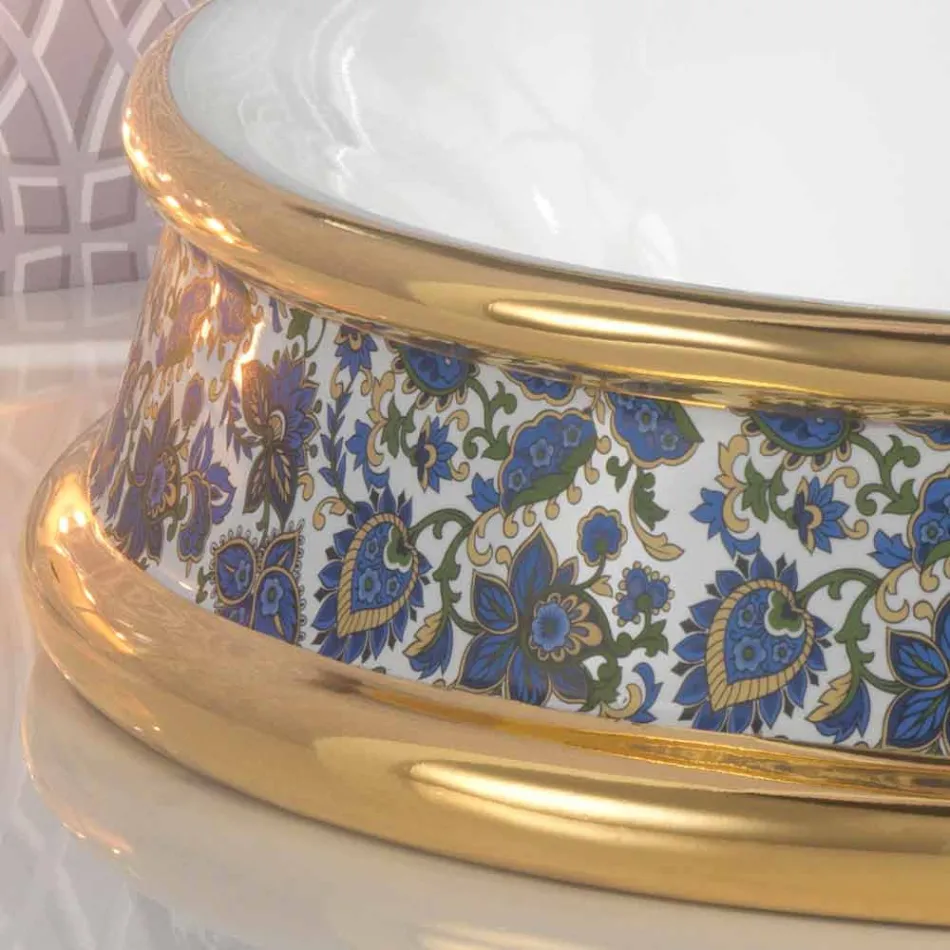 Baie de baie semi-adâncită se scufunda în lut de foc și aur făcută în Italia, Manilo Viadurini