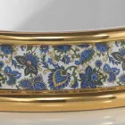 Baie de baie semi-adâncită se scufunda în lut de foc și aur făcută în Italia, Manilo Viadurini