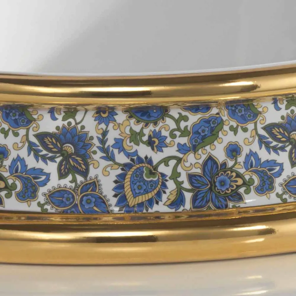 Baie de baie semi-adâncită se scufunda în lut de foc și aur făcută în Italia, Manilo Viadurini