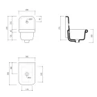 Chiuvetă suspendată în ceramică colorată în stil vintage 26 cm - Iordania Viadurini