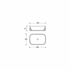 Chiuvetă de baie modernă, de tip blat, cu design modern - Tulyp2 Viadurini