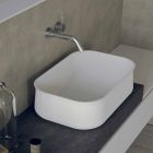 Chiuvetă de baie modernă, de tip blat, cu design modern - Tulyp2 Viadurini