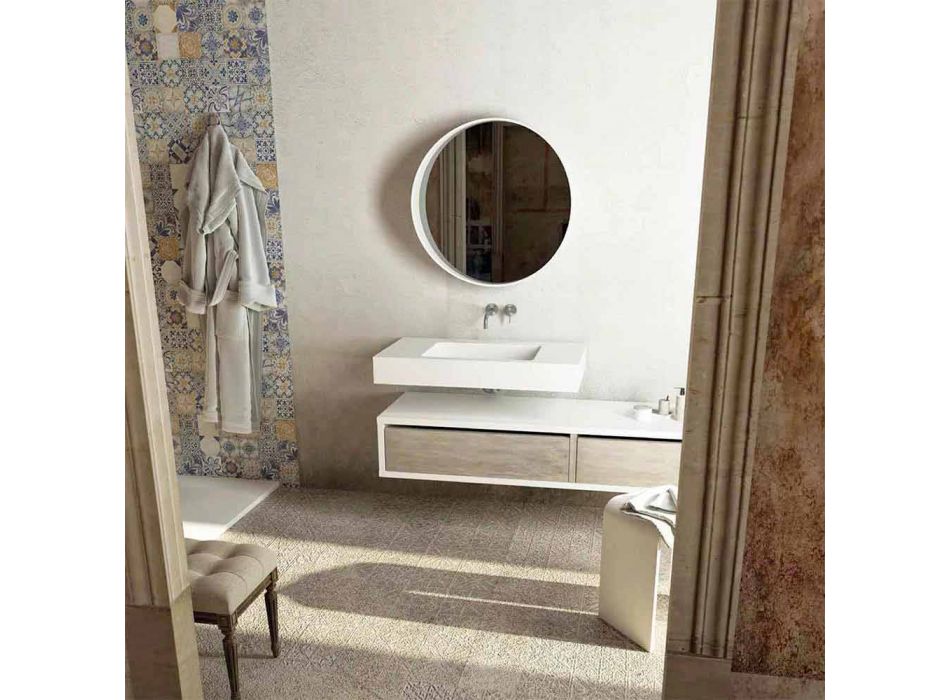 Chiuvetă centrală cu designer de baie de top fabricat în Italia Gemona Viadurini