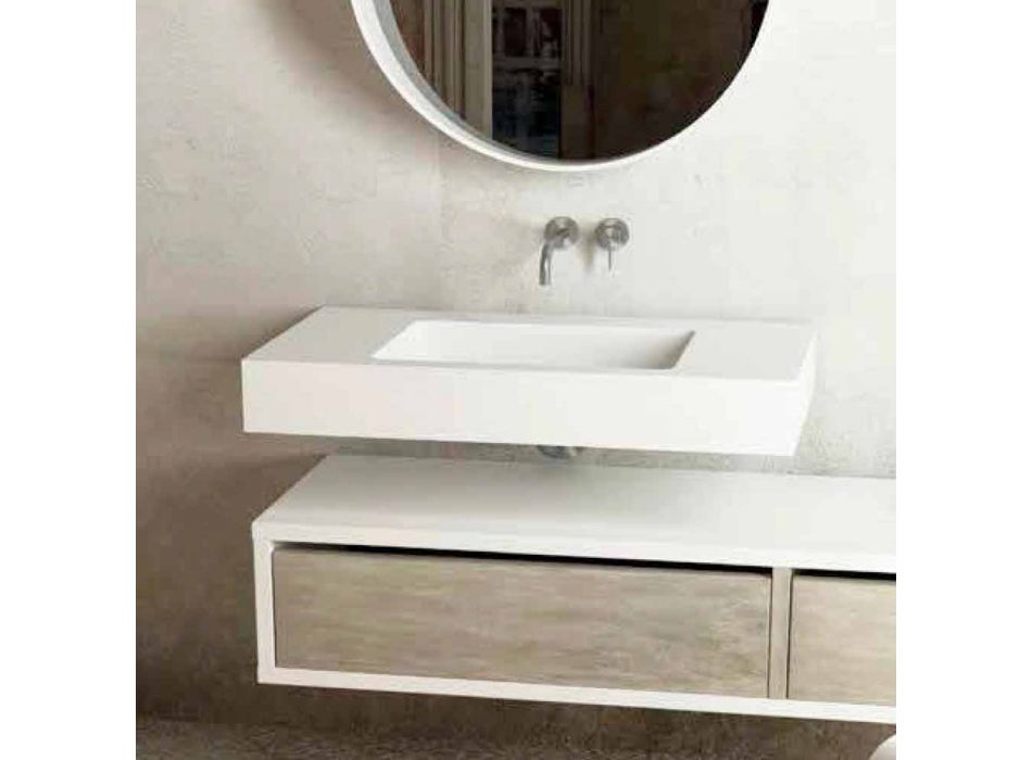 Chiuvetă centrală cu designer de baie de top fabricat în Italia Gemona Viadurini