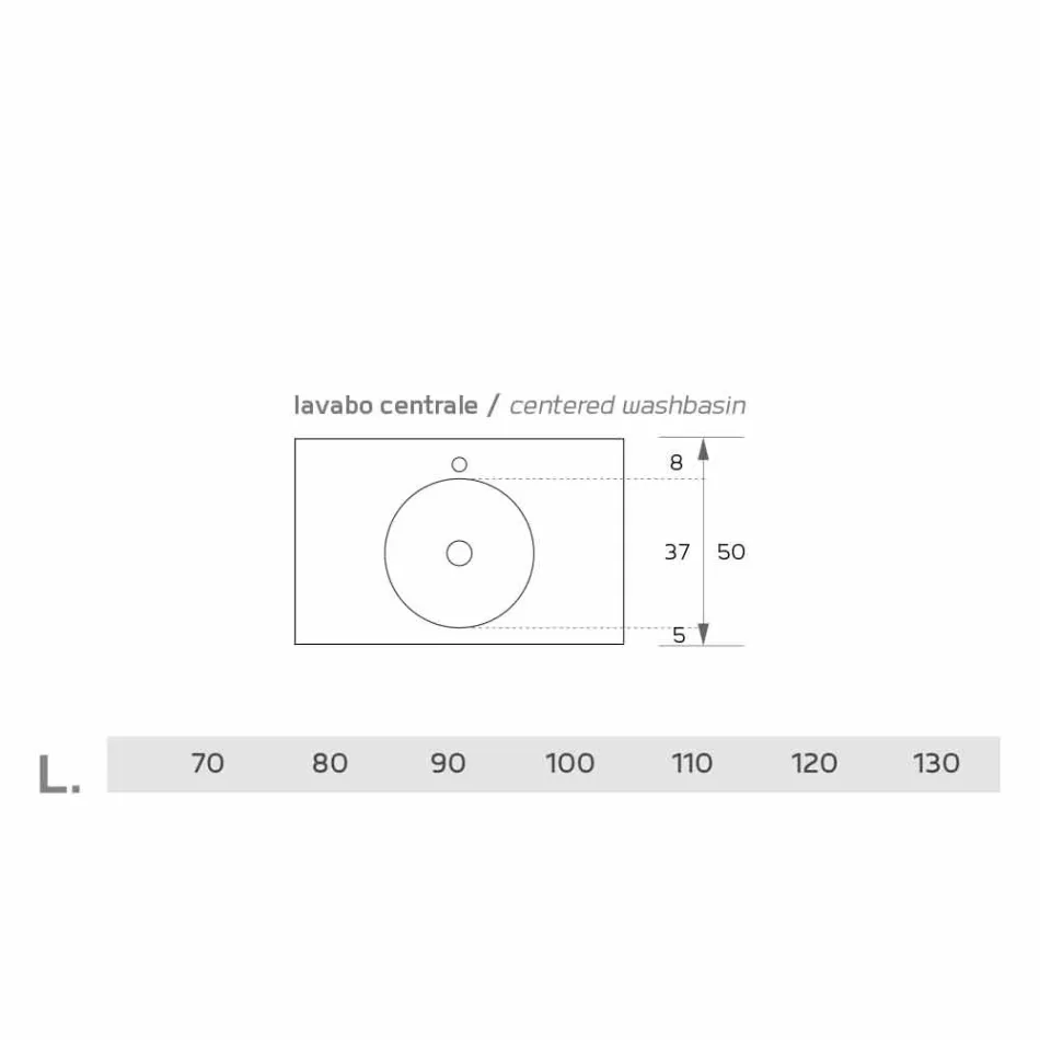 Roz răsucit Luxolid chiuvetă suspensie făcută în Italia, Ruffano Viadurini