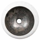 Blat de spălare cu blat circular din marmură - Ballao Viadurini