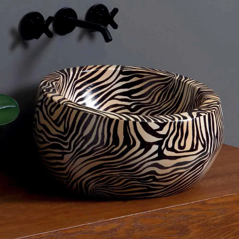 Chiuvete ceramice moderne de blat realizate în Italia de Elisa Viadurini