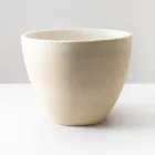 Chiuvetă conică de blat din lut refractar strunjit manual - Orbite Viadurini