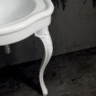 Chiuvetă consolă clasică din ceramică albă Made in Italy - Magda Viadurini