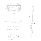 Chiuvetă consolă clasică din ceramică albă Made in Italy - Magda Viadurini