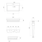 Lavoar Consolă din ceramică albă Fabricat în Italia Design clasic - Areta Viadurini