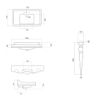 Lavoar Consolă din ceramică albă Fabricat în Italia Stil clasic - Wollie Viadurini