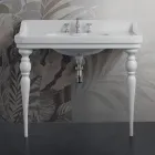 Lavoar Consolă din ceramică albă Fabricat în Italia Stil clasic - Wollie Viadurini