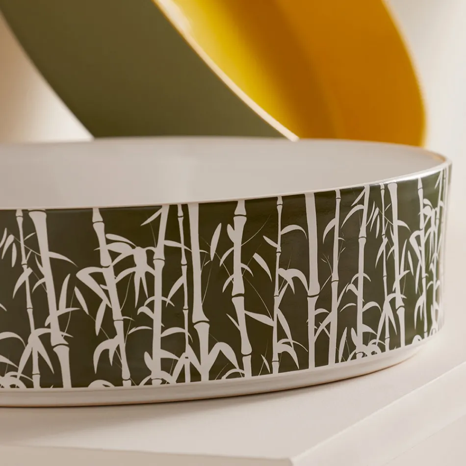 Lavoar pe blat pentru baie din gresie portelanata Made in Italy - Plic Viadurini