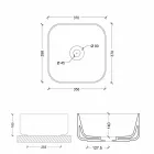 Chiuveta din ceramica 37x37cm Italia Steaua a făcut, design modern Viadurini