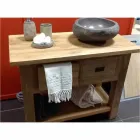 Chiuvetă artizanală de blat în piatră naturală modernă a râului - Aurea Viadurini