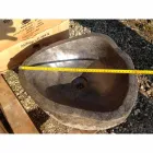 Chiuvetă artizanală de blat în piatră naturală modernă a râului - Aurea Viadurini