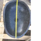 Chiuvetă artizanală de blat în piatră naturală modernă a râului - Aurea Viadurini