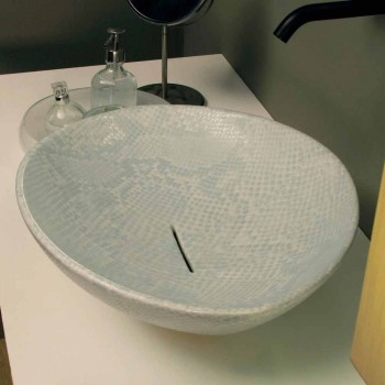 Albă de ceramică ceramică design chiuvetă blat de Italia făcut Animale