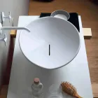 Design modern, chiuveta ceramica realizata in Italia Viadurini