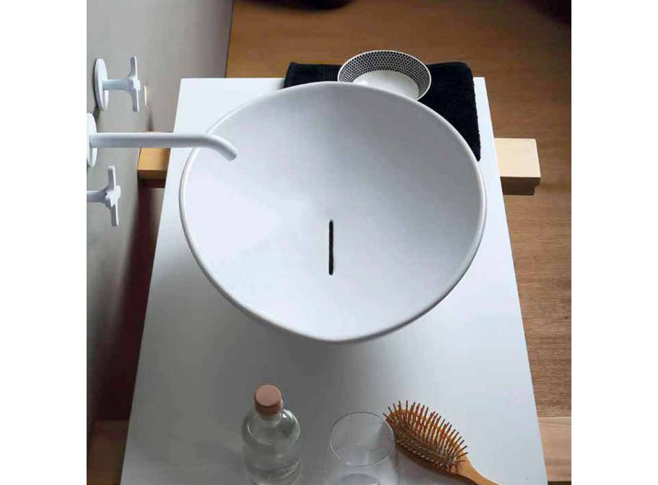 Design modern, chiuveta ceramica realizata in Italia Viadurini