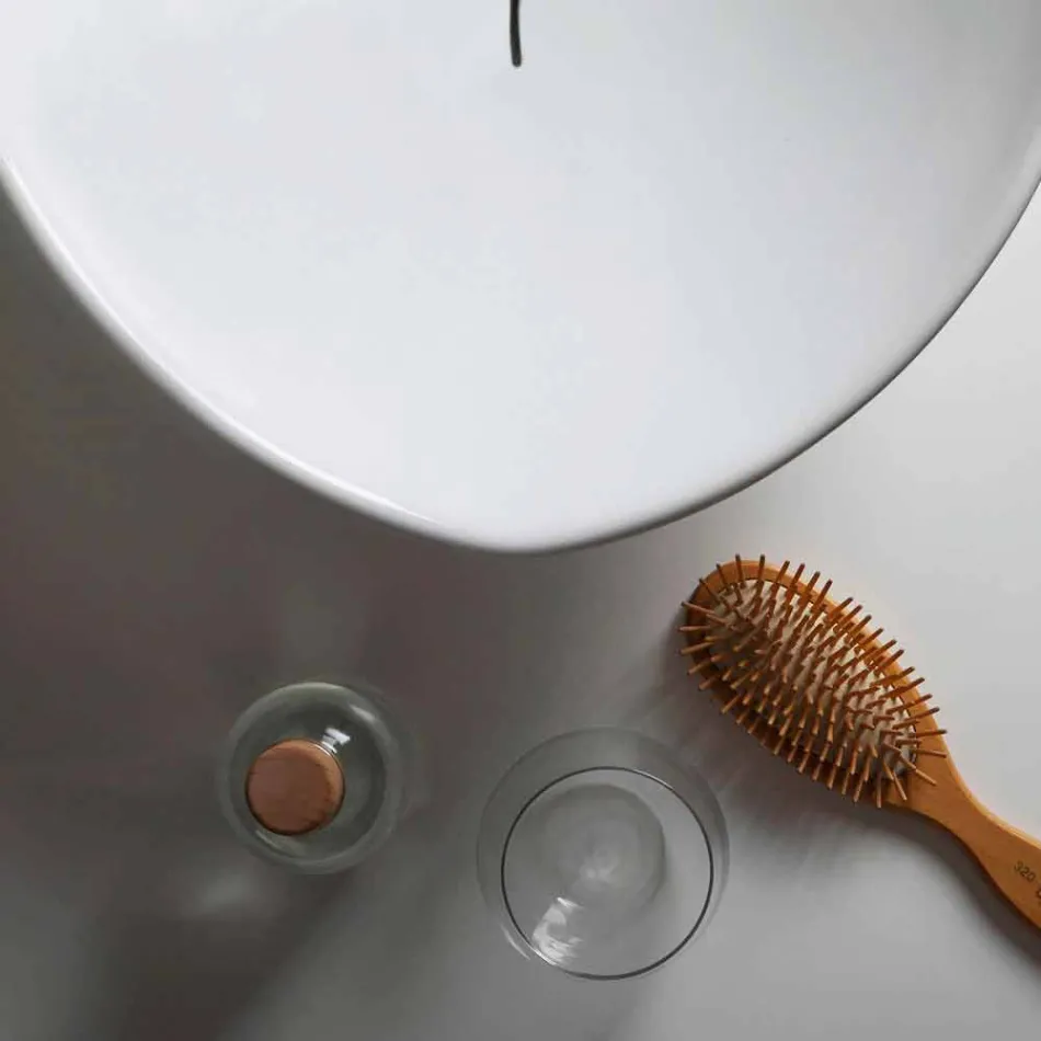 Design modern, chiuveta ceramica realizata in Italia Viadurini