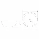 Chiuvetă de blat cu design rotund din marmură neagră lucrată manual - lenjerie de pat Viadurini