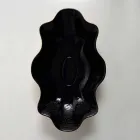 Blat de blat din ceramica negru si aur realizat in Italia Cubo Viadurini