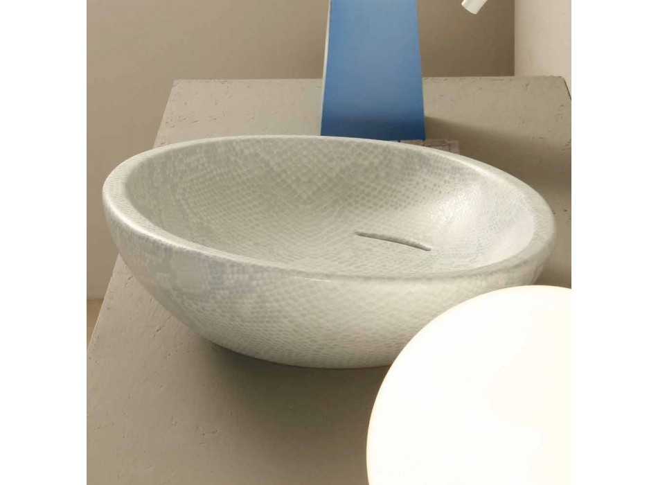Albă ceramică de proiectare python design made in Italy Glossy