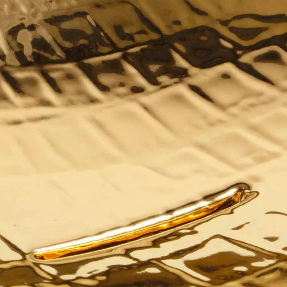 Blat de proiectare ceramică chiuvetă de aur făcute în Italia Animale Viadurini