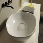 Proiectați chiuvetă de spălat ceramică din Italia Stem Viadurini