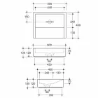 Design chiuveta ceramica dreptunghiulara realizata in Italia Dalia Viadurini