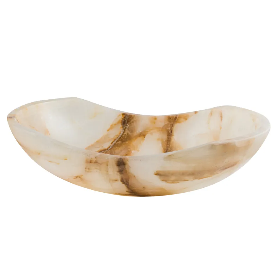 Lavoar blat de design din piatra de onix Lana, lucrat manual Viadurini