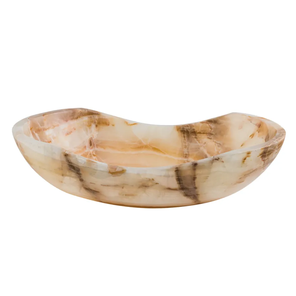 Lavoar blat de design din piatra de onix Lana, lucrat manual Viadurini