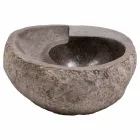 Modernă chiuvetă de design în piatră de râu, Busca Viadurini