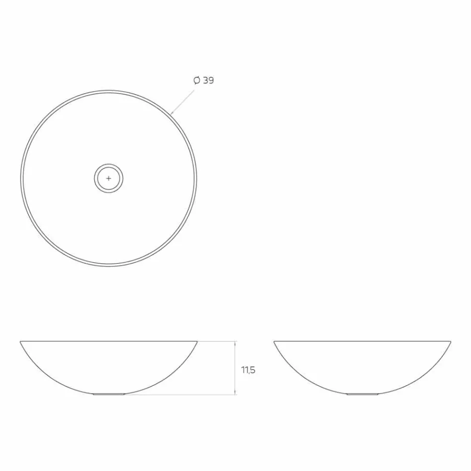 Chiuvetă circulară autonomă din Italia, Donnas Viadurini