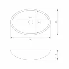 Oval chiuvetă de blat liber, produsă în Italia, Frascati Viadurini