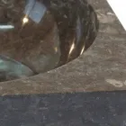 Lavoar pătrat gri din piatră naturală Jiny Viadurini