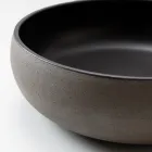 Chiuvetă de blat din lut Raku deschis sau închis, strunjită manual - Prisma Viadurini