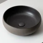 Chiuvetă de blat din lut Raku deschis sau închis, strunjită manual - Prisma Viadurini