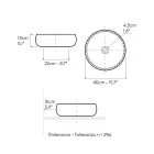 Chiuvetă de blat din lut Raku deschis sau închis, strunjită manual - Prisma Viadurini