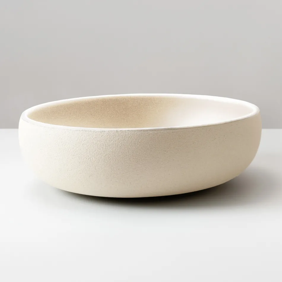 Chiuvetă de blat din lut Raku deschis sau închis, strunjită manual - Prisma Viadurini